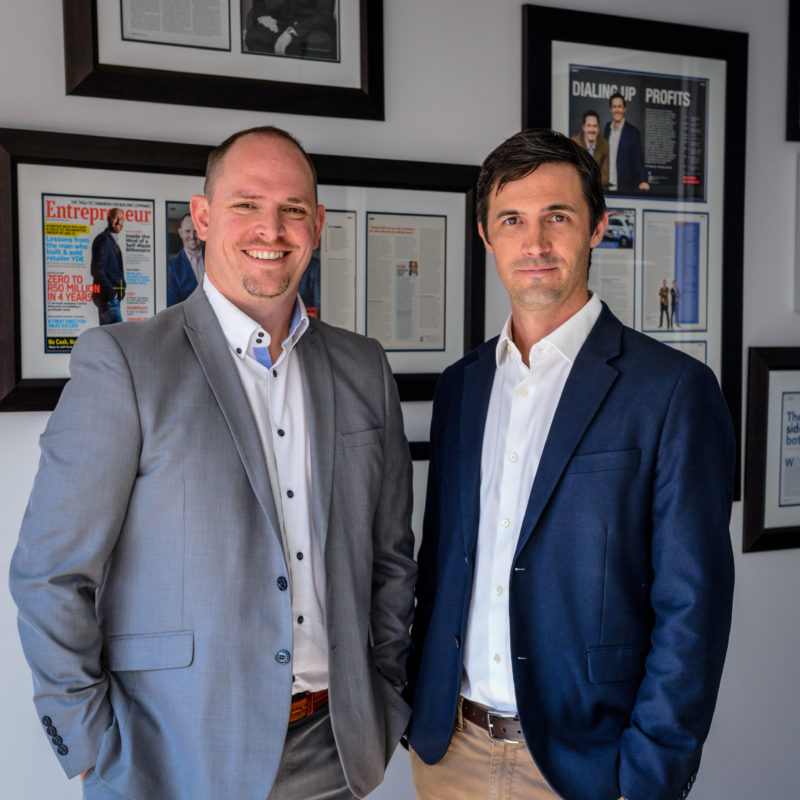 Brian Timperley and Colin Thornton in the Turrito Office